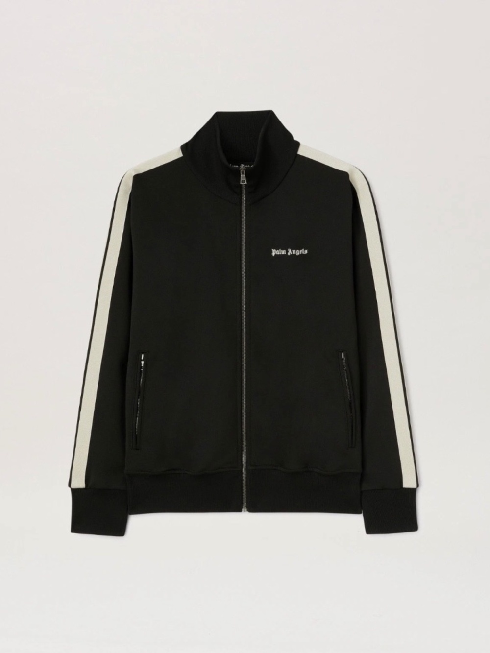 PALM ANGELS Men's Logo Embroidered Track Jacket, Black, Sz XL, AUTHENTIC